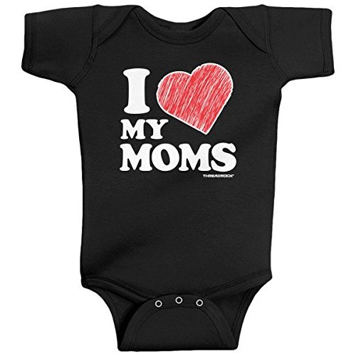 Threadrock Baby Boys' I Love My Moms Infant Bodysuit