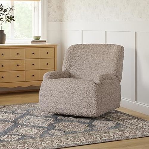 Namesake Winslow Recliner and Swivel Glider in Earl Grey Shearling, GREENGUARD Gold and CertiPUR-US® Certified