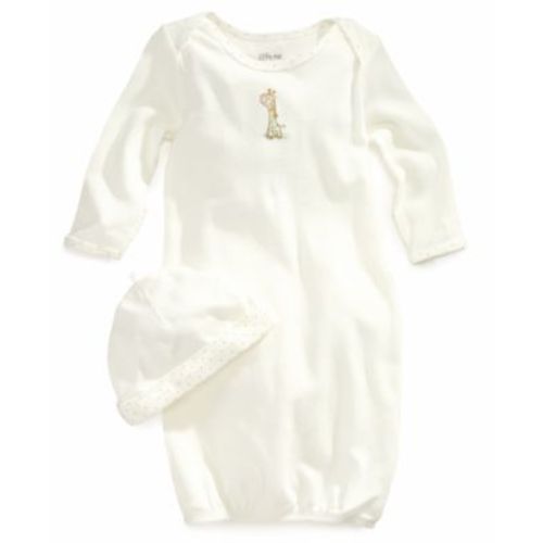 Baby Boys or Baby Girls Giraffe Gown and Hat, 2 Piece Set