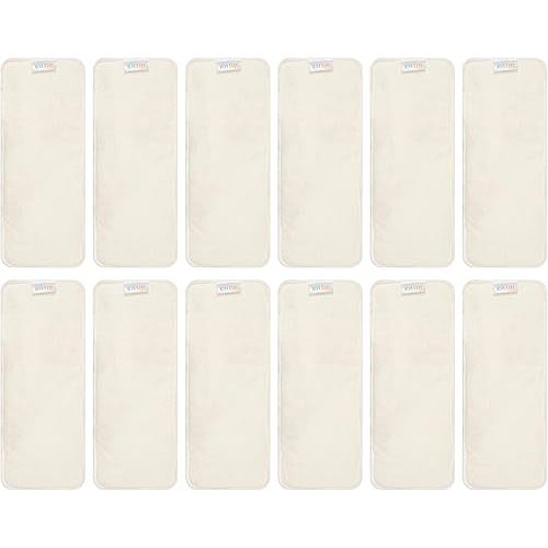 ALVABABY 12PCS Cloth Diaper Inserts 4-Layers Super Soft Inserts for Cloth Diapers and Cloth Diapers Covers 12MB