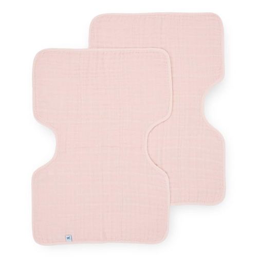 Little Unicorn Ultra-Absorbent Premium Burp Cloth 2 Pack | Soft on Baby's Skin | Larger Size | Ergonomic Design | Set of 2 (Light Pink)