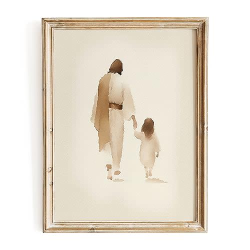 ESSEN Life | The Way He Leads | Jesus Wall Art - Christian Decor, Perfect for Home & Christmas - Unframed (8x10)
