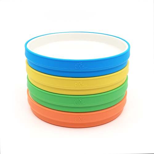 7.8"/20cm Porcelain White Plates with Silicone Sleeves