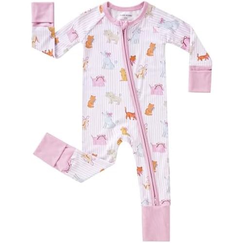pureborn Baby Infant Boys Girls Zipper Sleeper Snug Fit Viscose from Bamboo Pajamas 0-24 Months