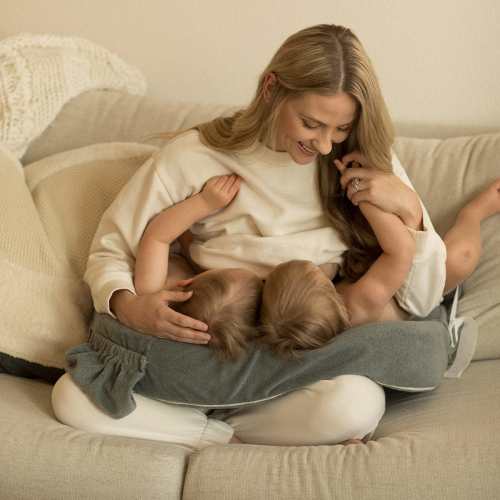 My Brest Friend Twin Nursing Pillow - Gray