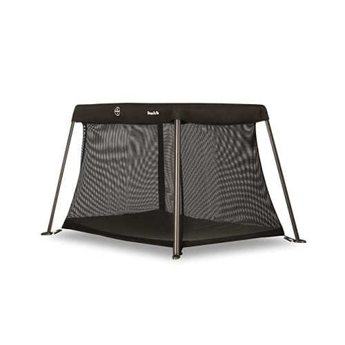 Dream On Me Travel Light Playard In Black, Lightweight, Portable And Easy To Carry Baby Playard, Indoor And Outdoor - With A Soft And Comfortable Mattress Pad