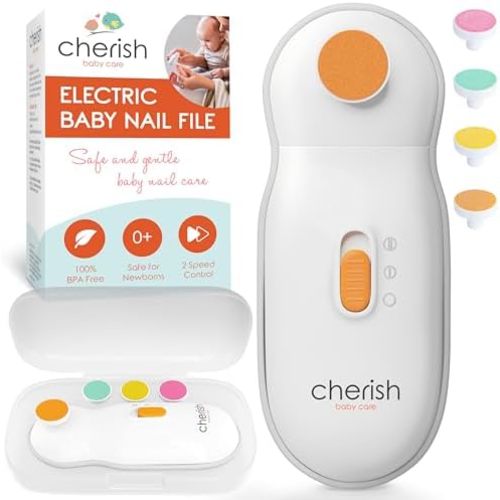 Cherish Baby Care Baby Nail Trimmer Electric - Auto Safety Stop (4 Pads)
