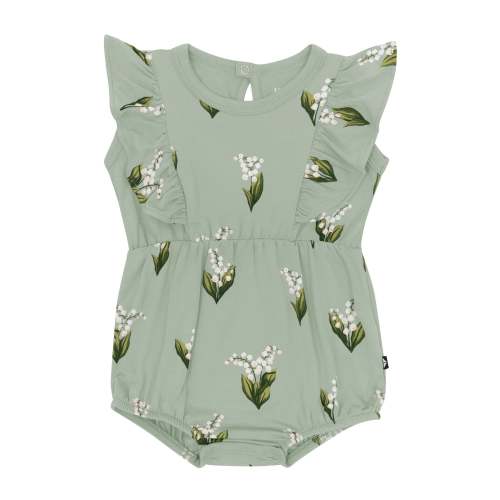 Bubble Romper in Thyme Lily