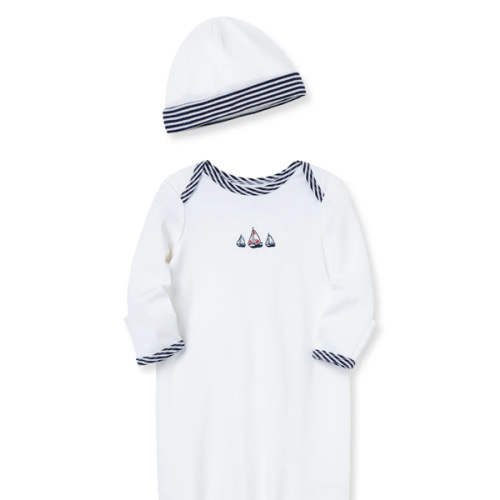 Sailboats Sleeper Gown And Hat