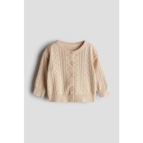 PATTERN-KNIT COTTON CARDIGAN