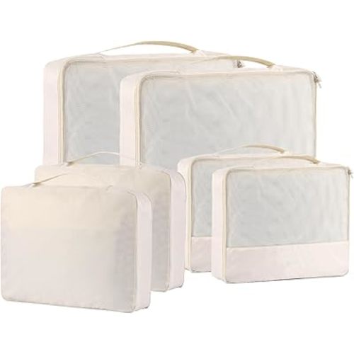DoubleTrip Packing Cubes for Suitcases Carry on Luggage Organizer 6 Set Travel Accessories Lightweight Storage Bag Space Saver Clothes Pouch Large