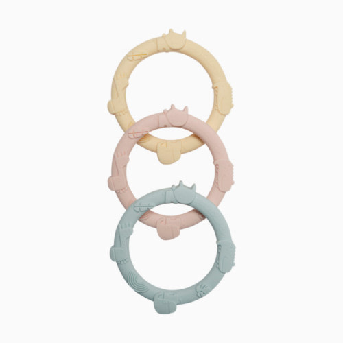 Wild Teething Ring Set - Pastel