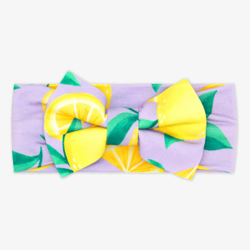 Little Sleepies ™ | Lavender Sunny Citrus Luxe Bow Headband