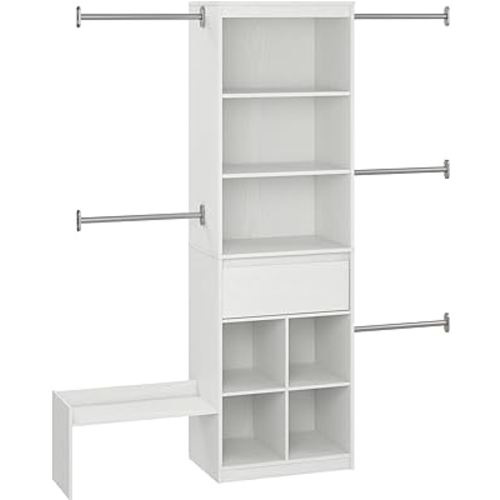 Little Seeds Grow with Me Adjustable Kids’ Closet Organizer System, White
