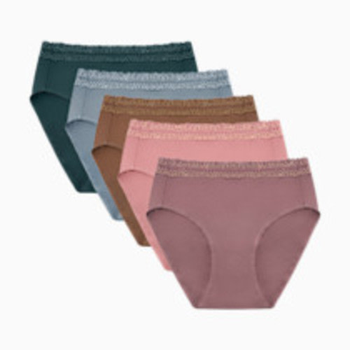 Kindred Bravely High Waist Postpartum Underwear & C-Section Recovery Maternity Panties (5 Pack) - Dusty Hues, Medium