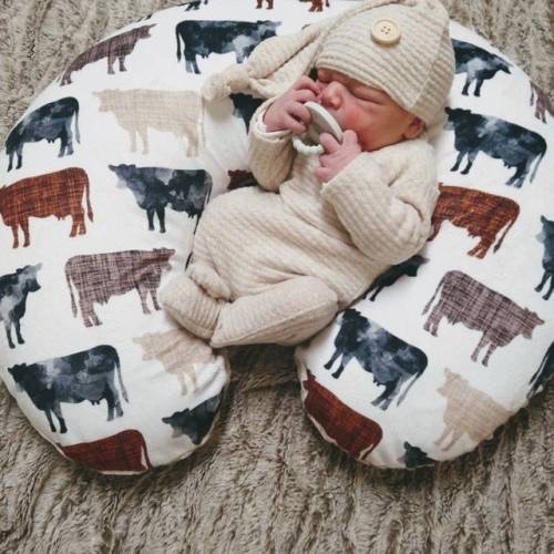 Nursing Pillow Cover,  Cows Nursing Pillow Cover,  Soft & Cuddly Minky Cover
