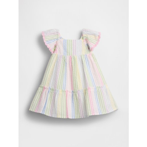 Baby Seersucker Flutter Tank Dress
