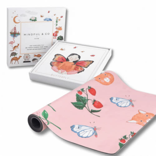 Kids Yoga Bundle - Yoga Mats & Flash Cards