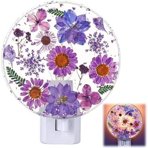 Floral Night Light (Purple)