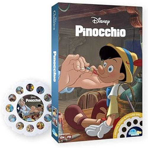 Moonlite Storytime Pinocchio Storybook Reel, A Magical Way to Read Together, Digital Story for Projector, Fun Sound Effects, Learning Gifts for Kids Ages 1 Year and Up