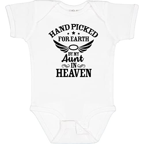 inktastic Handpicked for Earth By My Aunt in Heaven with Angel Baby Bodysuit