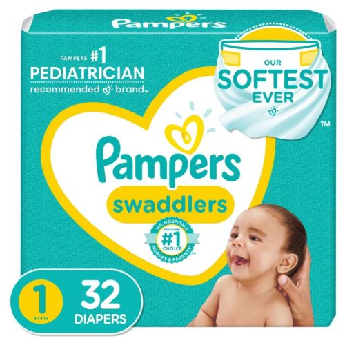 Pampers Swaddlers Disposable Diapers - (Size 1, 32 count)
