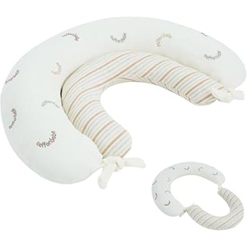 2-in-1 Tummy Time Cushion for Newborns,Soft Cotton Tummy Time Pillow Promotes Development, Ergonomic Design,Ideal Baby Gift