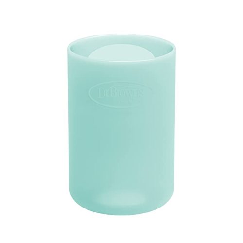 Dr. Brown's Natural Flow Options+ Glass Baby Bottle Sleeves,100% Silicone,4 oz,Narrow,Mint