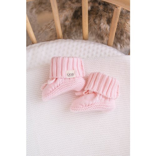 Newborn Knitted Booties | pink baby socks | Knitted Booties – TheGrayBearCompany