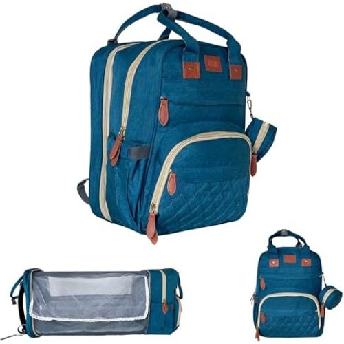 BosiBozi Baby Diaper Bag Backpack with Changing Station, Waterproof & Multi-Functional Baby Bag for Moms Dads, Travel Diaper Bag with Insulated Pockets, Stroller Straps & Pacifier Case, Green
