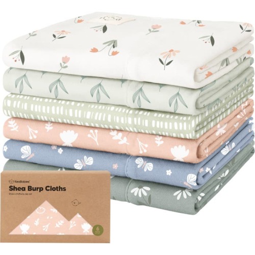 KeaBabies Shea Burp Cloths, Fleur