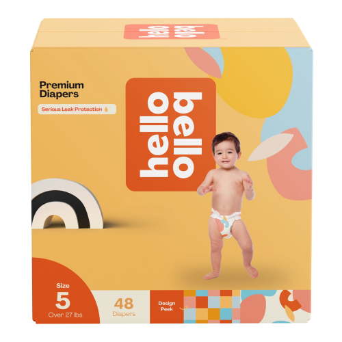 Hello Bello Premium Baby Diapers, Toddler Size 5 Honeysuckle 48ct (Select for More Options)