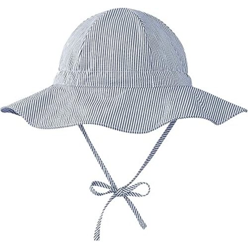 Zando Baby Sun Hat UPF 50+ Toddler Sun Protection Bucket Hats for Boys Girls Infant Wide Brim Beach Hat Baby Bucket Hat 0-4T