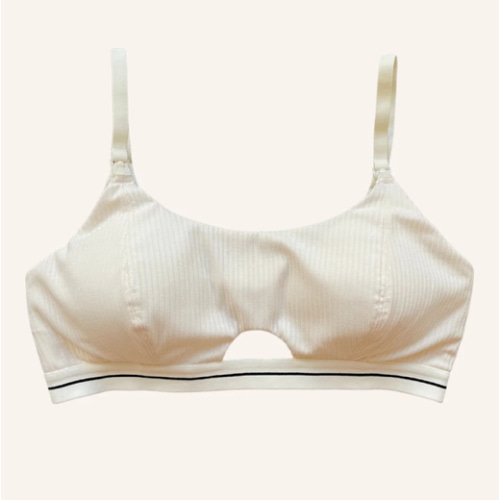 Rib Organic Cotton Nursing Bralette - Ivory – MORROW+MINT