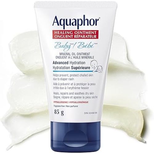 Aquaphor Baby Healing Ointment for Baby's Sensitive Skin, Multipurpose Ointment Helps Prevent Diaper Rash, Fragrance Free, Non Greasy Healing Ointment, Recommended by U.S. Pediatricians, 85g