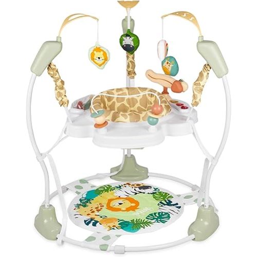 Baby Activity Center, Infant Jumpers and Bouncers with Music, Lights, Infant Toys, 360°Rotating Seat, 3 Adjustable Heights, Baby Play and Learning Center for 6+ Months