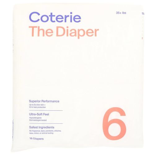 Coterie Diapers Size 6, 18 CT