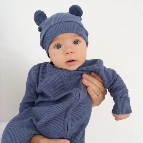 Luna + Luca Bear Waffle Set - Stormy Blue