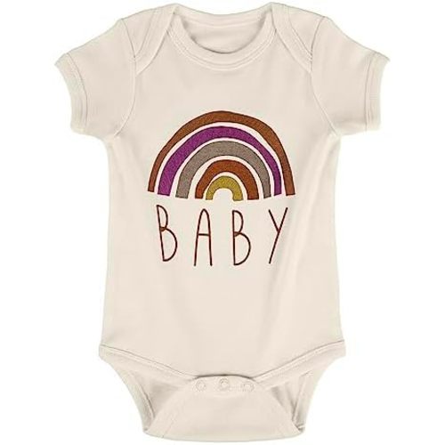 Cnins Newborn Baby Onesie - Pregnancy Announcement & Infant Loss Gift, Coming Soon & Rainbow Design Coming Home Outfit