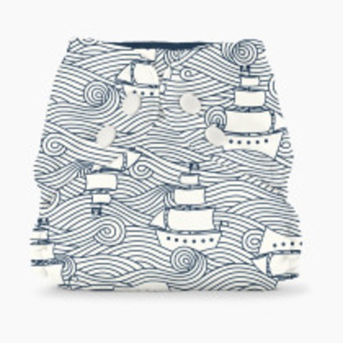 Esembly Recycled Diaper Cover (Outer) + Swim Diaper - High Seas, Size 2 (18-35 Lbs)