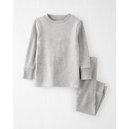 Baby Organic Cotton Ribbed 2-Piece Pajamas Set - 18M - Grey Heather