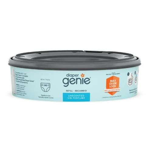 Diaper Genie Diaper Pail Round Refill,Unscented,1 Pk, holds up to 240 newborn diapers