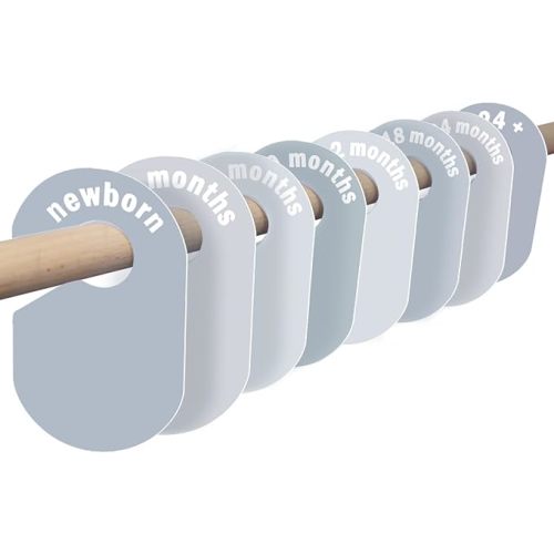 8 Pack Baby Closet Dividers – Pure Green Nursery Organizer for Baby Clothes 0-24 Months, Closet Size Markers, Baby Clothing Organizer for Nursery (Blue)