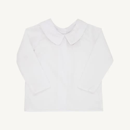 Peter Pan Collar (Long Sleeve Woven) - Worth Avenue Whi
