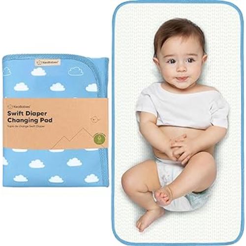 Portable Diaper Changing Pad - Waterproof Foldable Baby Changing Mat - Travel Diaper Change Mat - Lightweight Changing Pads for Baby - Baby Changer - Machine Washable (Cloud)