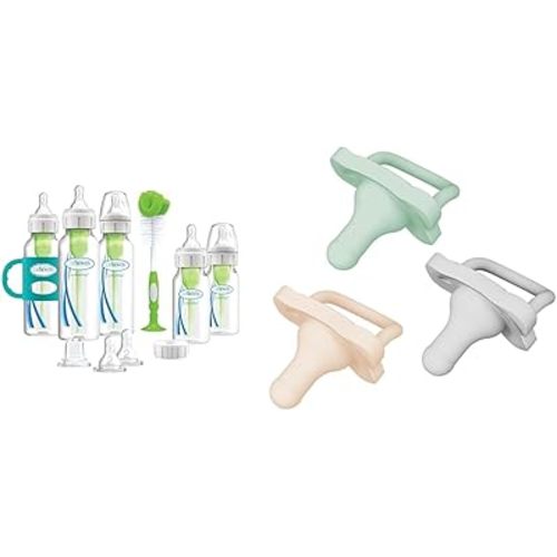 Dr. Brown's Anti-Colic Options+ Bottle to Sippy Gift Set with Silicone Pacifier 3-Pack