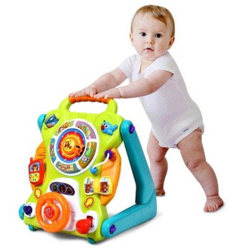 Costway 3 in 1 Sit to Stand Learning Walker Kids Activity Center