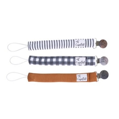 Copper Pearl Scotland Binky Pacifier Clip Set - 3pk