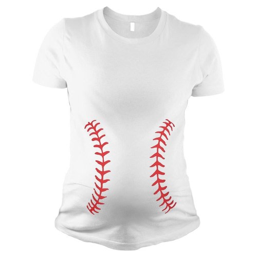 Maternity Short Sleeve T-Shirt - Baseball Bump