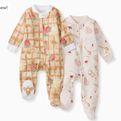 Waffle & Cheesecake Organic Sleep & Play 2 Pack – Burt's Bees Baby